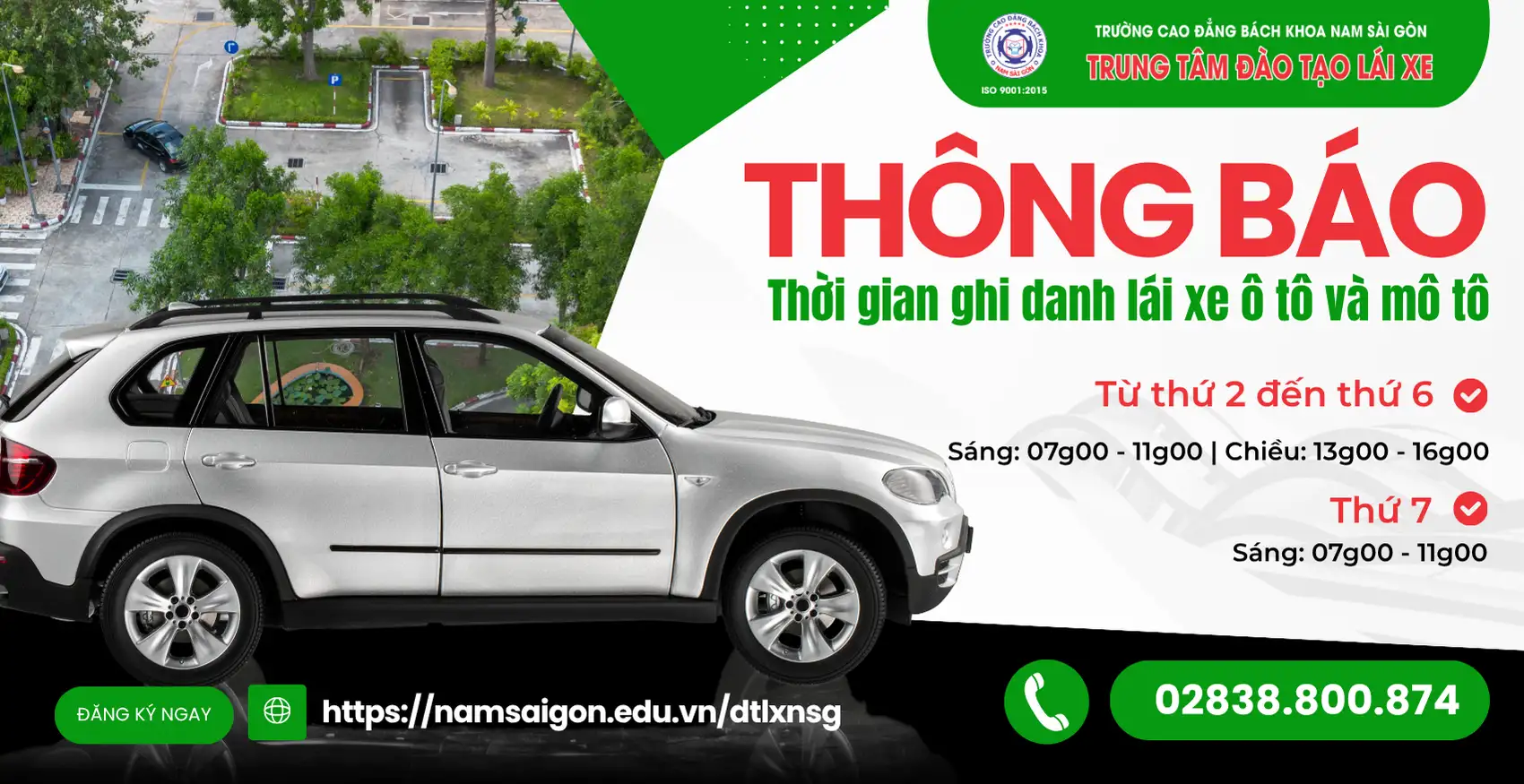 Thông báo thời gian ghi danh GPPLX ô tô và mô tô từ tháng 11 năm 2025
