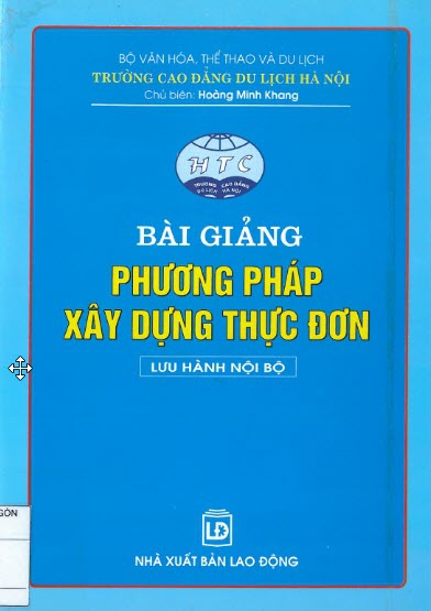 Bài giảng Phương pháp xây dựng thực đơn 1 Bài giảng Phương pháp xây dựng thực đơn Bìa sách