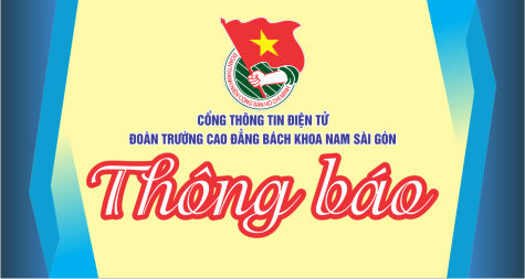 Thông báo Đoàn trường Cao dẳng Bách khoa Nam Sài Gòn