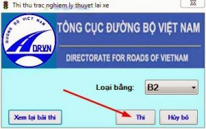 Phần mềm 600 câu hỏi thi sát hạch lái xe B2