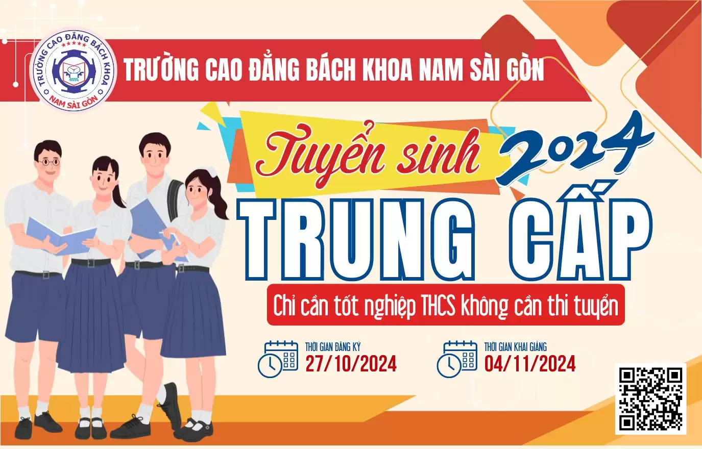 Thông báo tuyển sinh hệ Trung cấp chính quy năm 2024