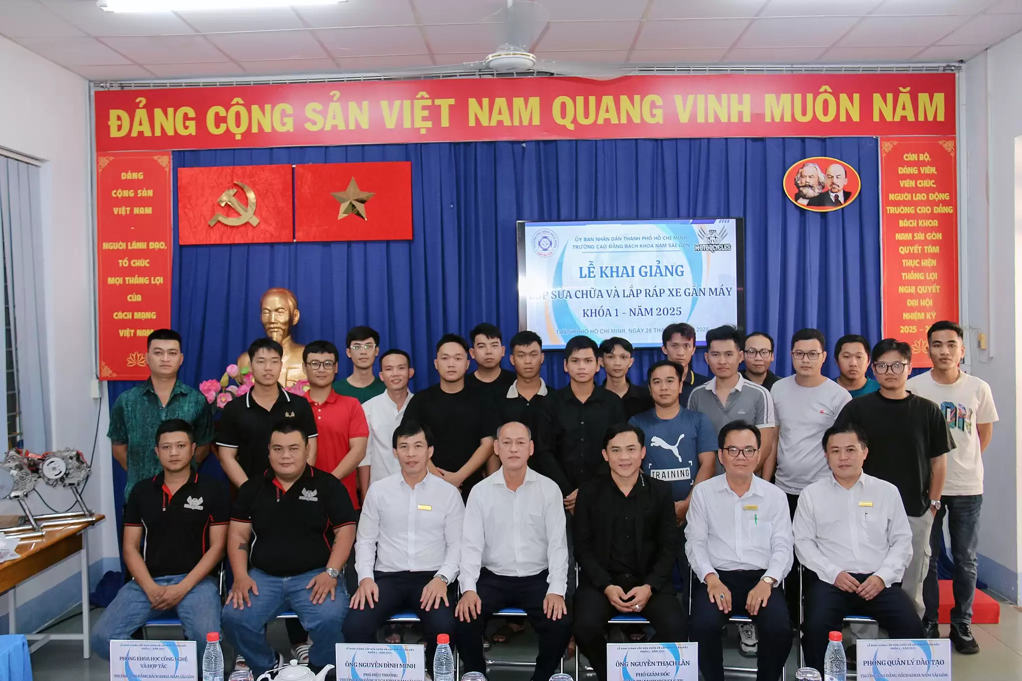LỄ KHAI GIẢNG KHÓA 1 – LỚP SỬA CHỮA & LẮP RÁP XE GẮN MÁY NĂM 2025
