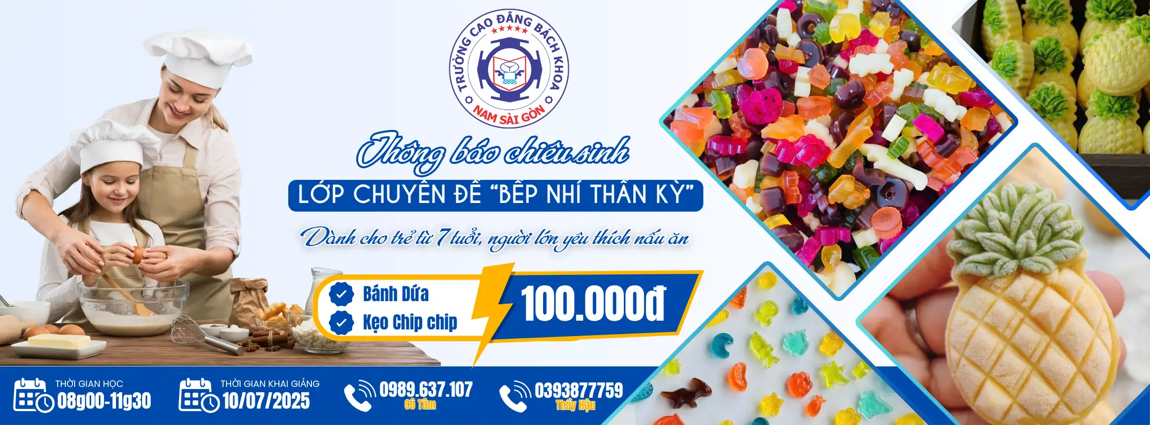 Thông báo chiêu sinh lớp chuyên đề “Bếp nhí thần kì”