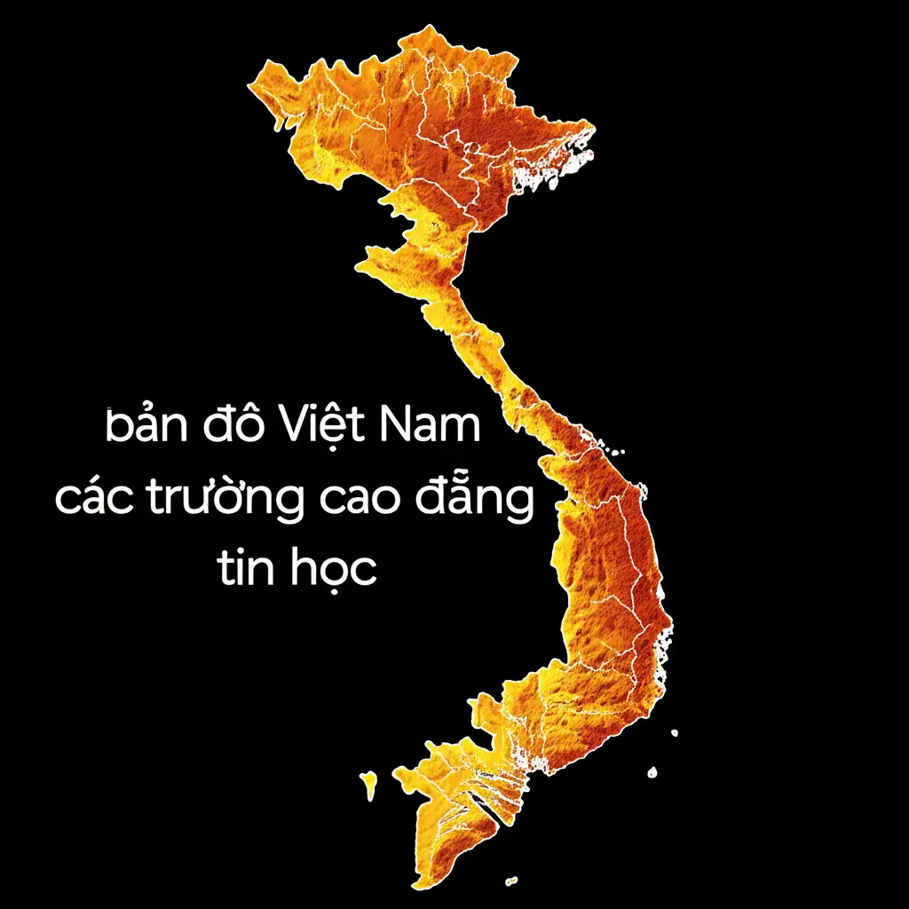 Bản đồ Việt Nam đánh dấu vị trí các trường Cao đẳng Tin học Ứng dụng giúp thí sinh dễ dàng định vị và lựa chọn