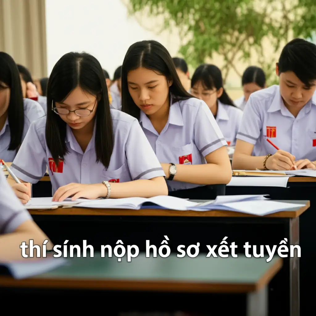 Thí sinh nộp hồ sơ xét tuyển vào trường Cao đẳng thể hiện sự chuẩn bị kỹ lưỡng và quyết tâm theo đuổi ước mơ